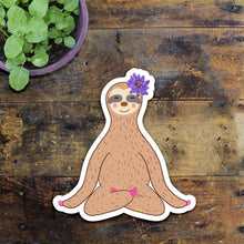 Load image into Gallery viewer, Sloth Meditation Sticker
