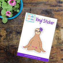 Load image into Gallery viewer, Sloth Meditation Sticker
