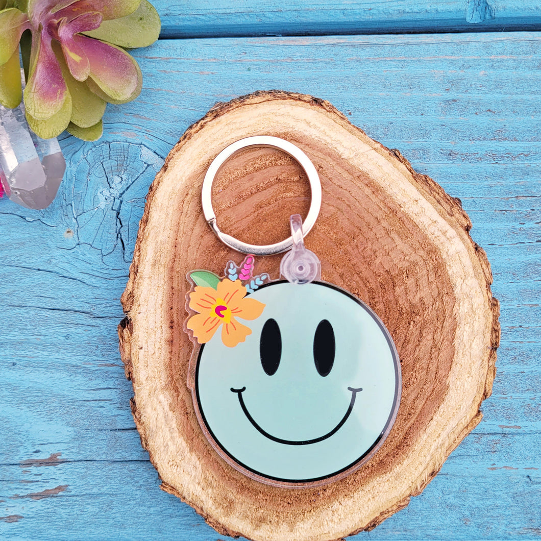 Happy Smiley Face Keychain