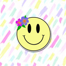 Load image into Gallery viewer, Smiley Happy Face Sticker Yellow
