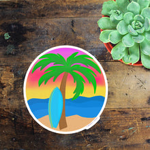 Load image into Gallery viewer, Sunset Surf Sticker
