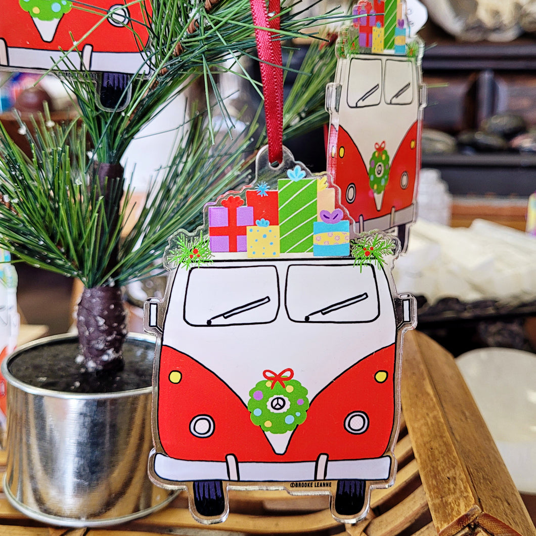 VW Bus Van Christmas Ornament