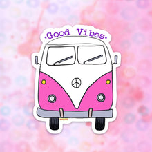 Load image into Gallery viewer, Van Bus Good Vibes Sticker
